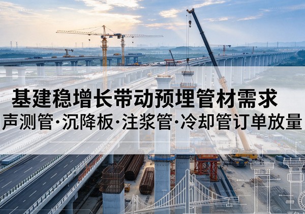 东昌府基建稳增长带动预埋监测管材需求，声测管、沉降板、注浆管订单持续放量